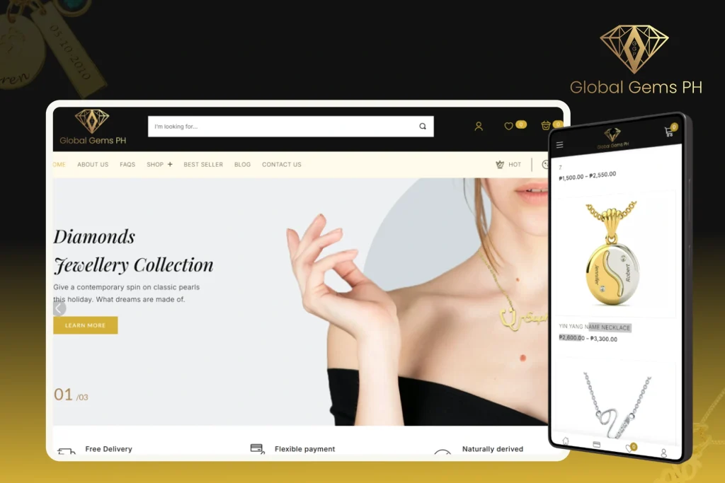 Global Gems Responsive Web Design