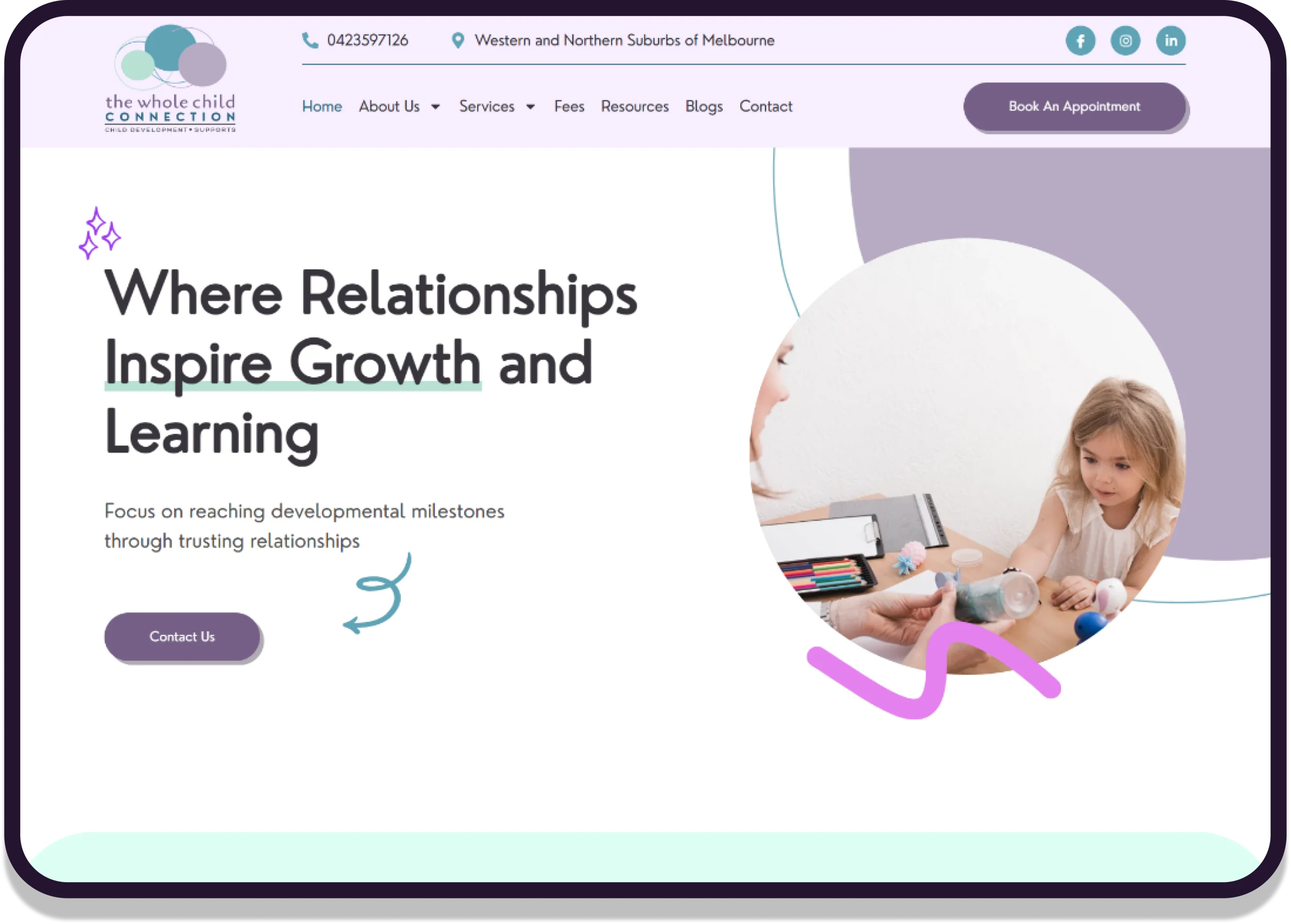 The Whole Child Connection Web Design