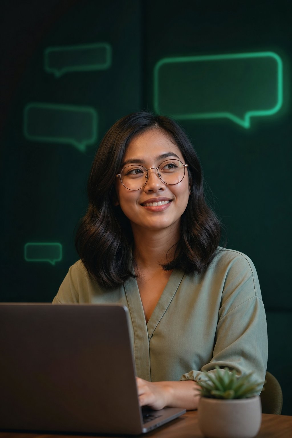 Team member managing AI chatbot conversations